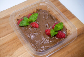 Snack - Chocolate Avocado Mousse w/ Raspberries (8oz)